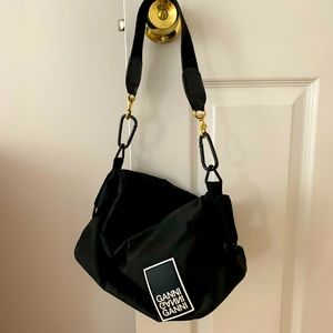 Nylon Ganni Bag with Clare V Mini Strap